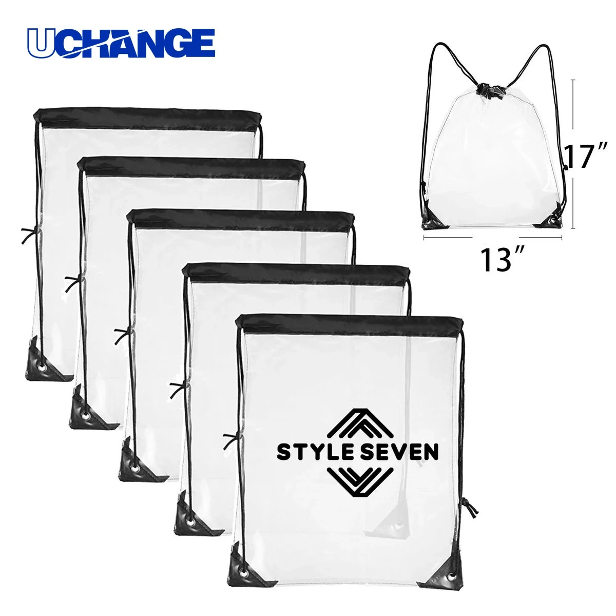 Waterproof Transparent Drawstring Bag 1
