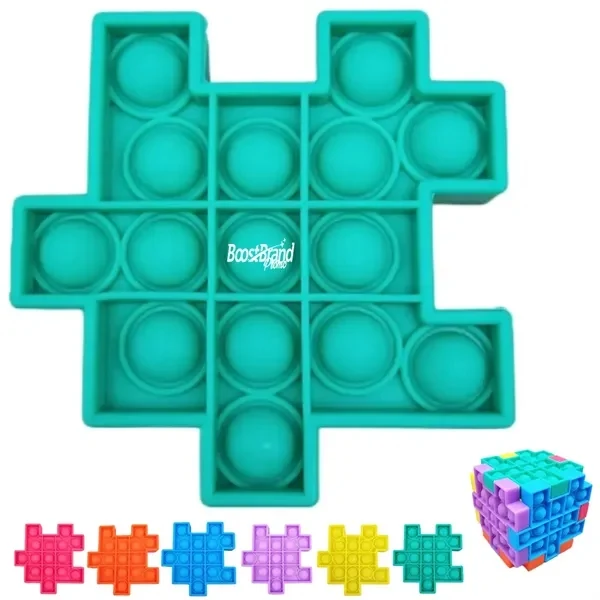 Custom Silicone Pop It Puzzle Cube 3.94 Inch — DIY Fidget Stress Reliever 1
