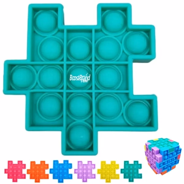 Custom Silicone Pop It Puzzle Cube 3.94 Inch — DIY Fidget Stress Reliever