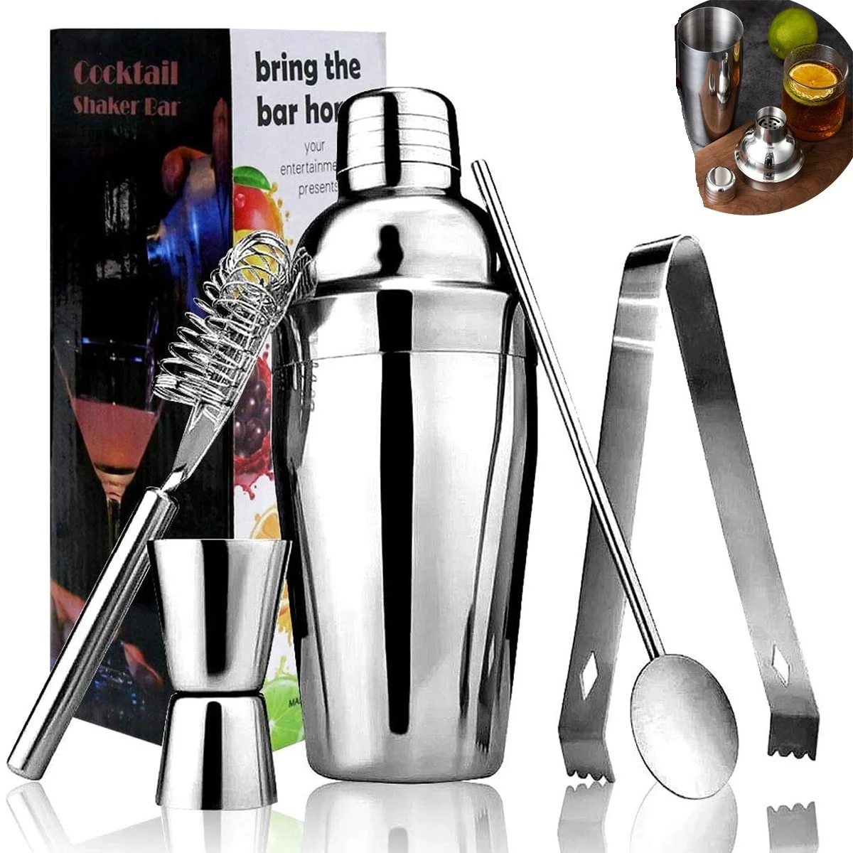 Stainless steel Cocktail Shaker Set-5 Pieces 1