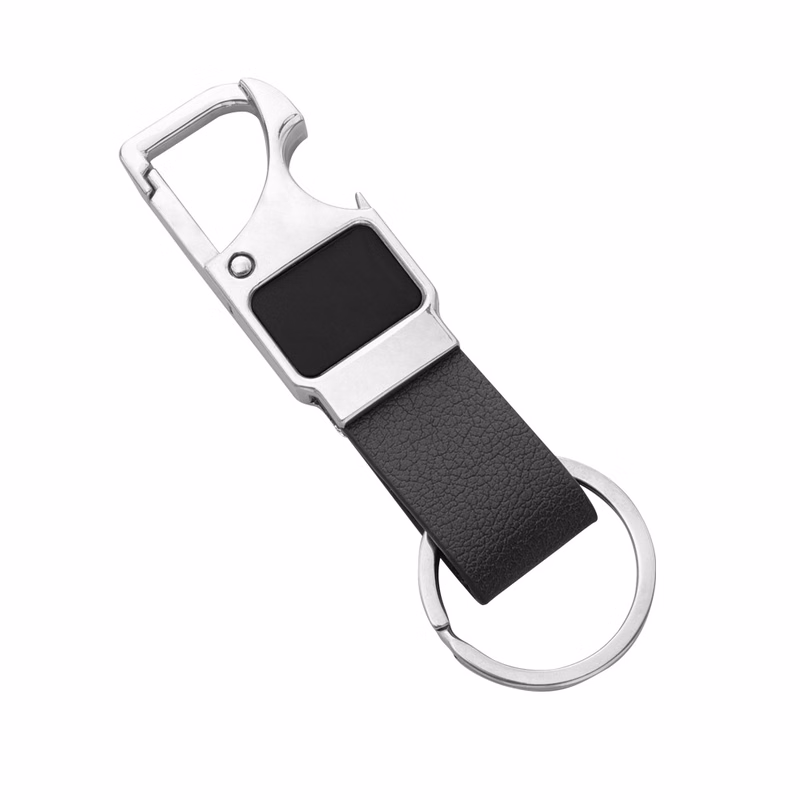 PU Leather Strap Keychain with Bottle Opener