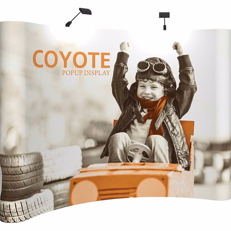 10' Wide Coyote Popup Curved Display Kit