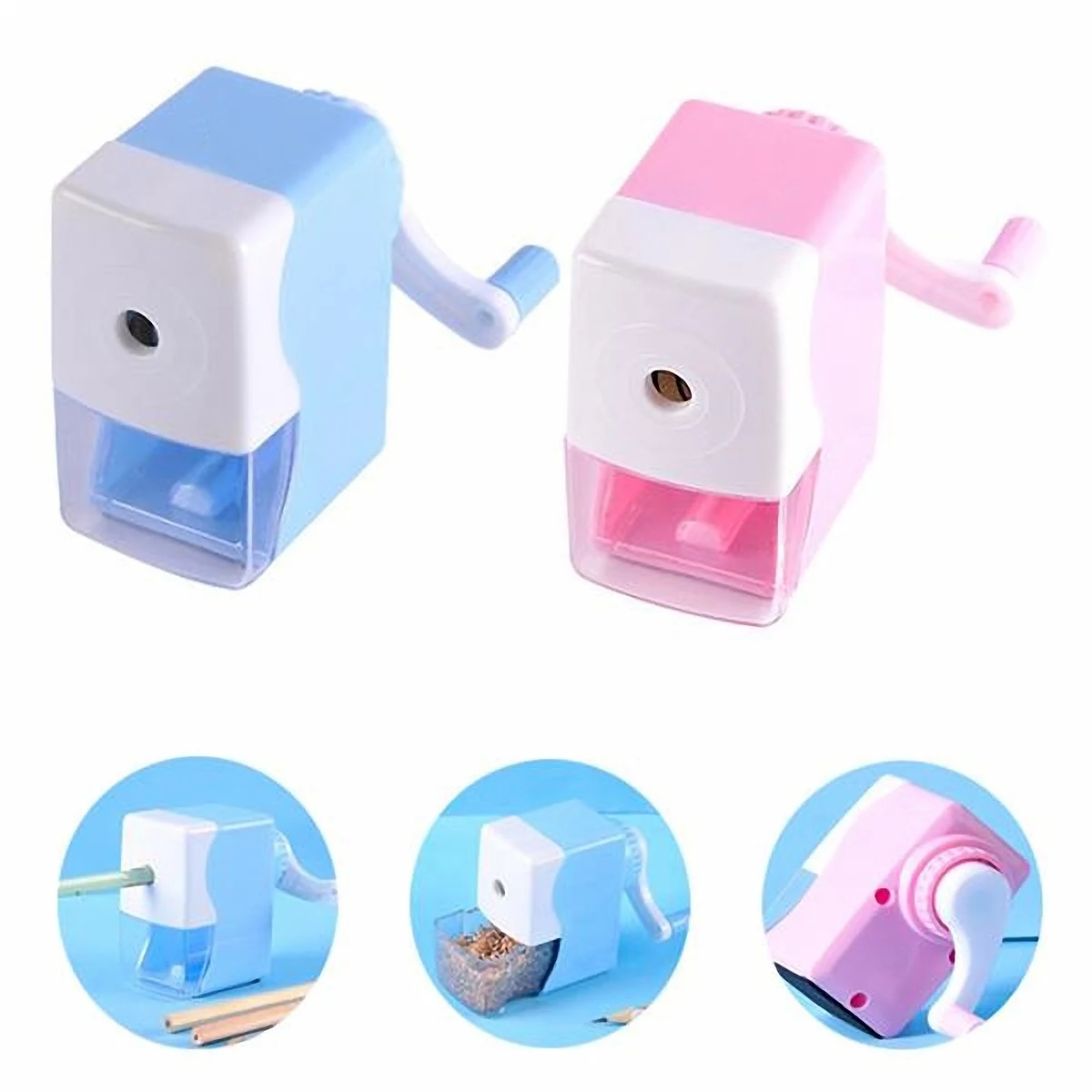 Alloy Pencil Sharpener with Shavings Container 1