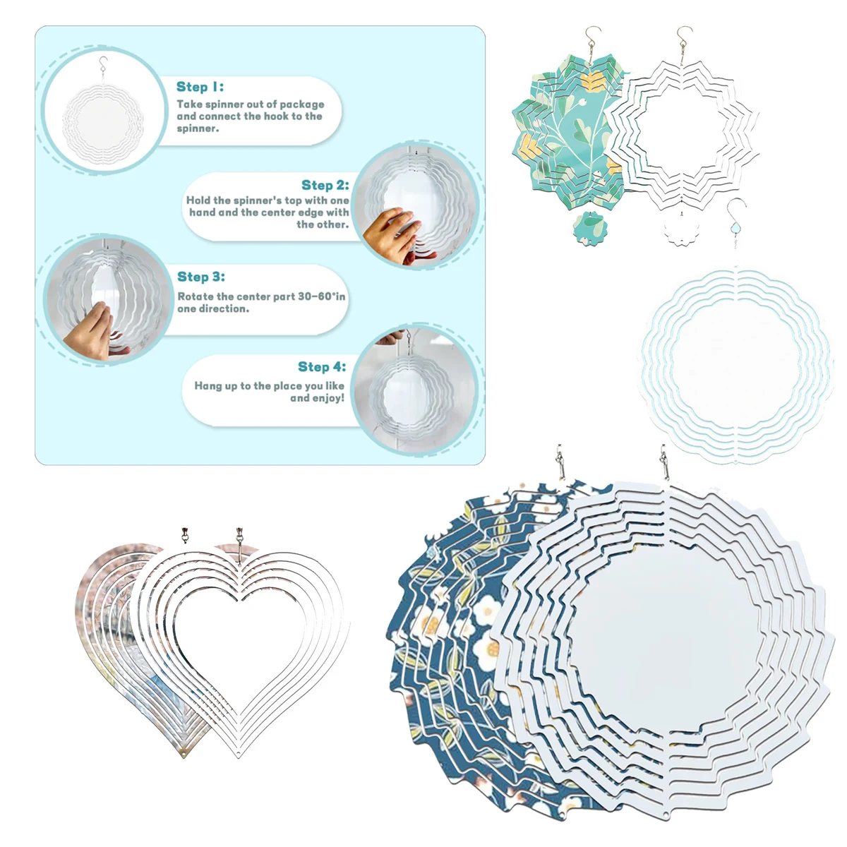 MOQ200 Heat Transfer Wind Chime Pendant 1