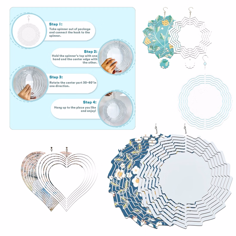 MOQ200 Heat Transfer Wind Chime Pendant