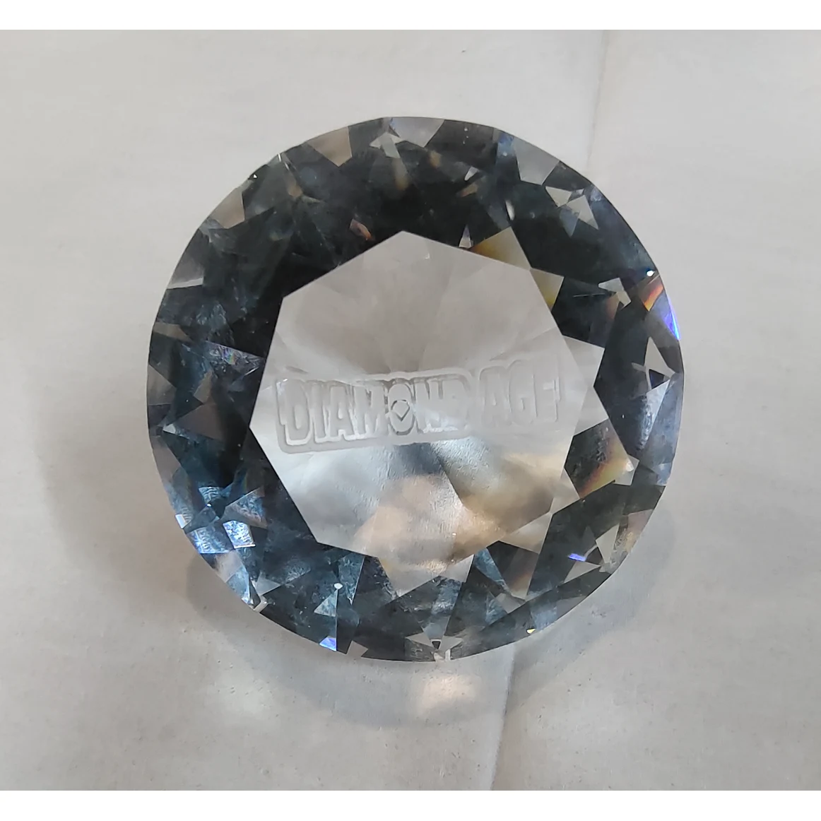 Diamond Shaped Crystal Paperweight 1