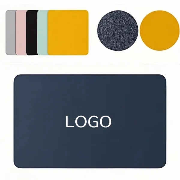 Rubber Mouse Pad with Anti-Slip Base and Stitching