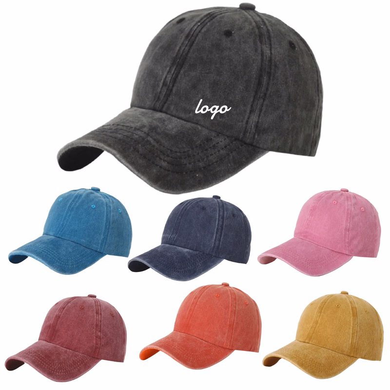Colorful Distressed Custom - Logo Baseball Caps