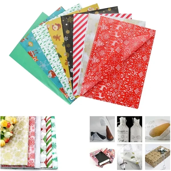 Custom 19.69 x 13.78 Canvas Tissue Gift Wrap Full Color — Premium Presentation 1