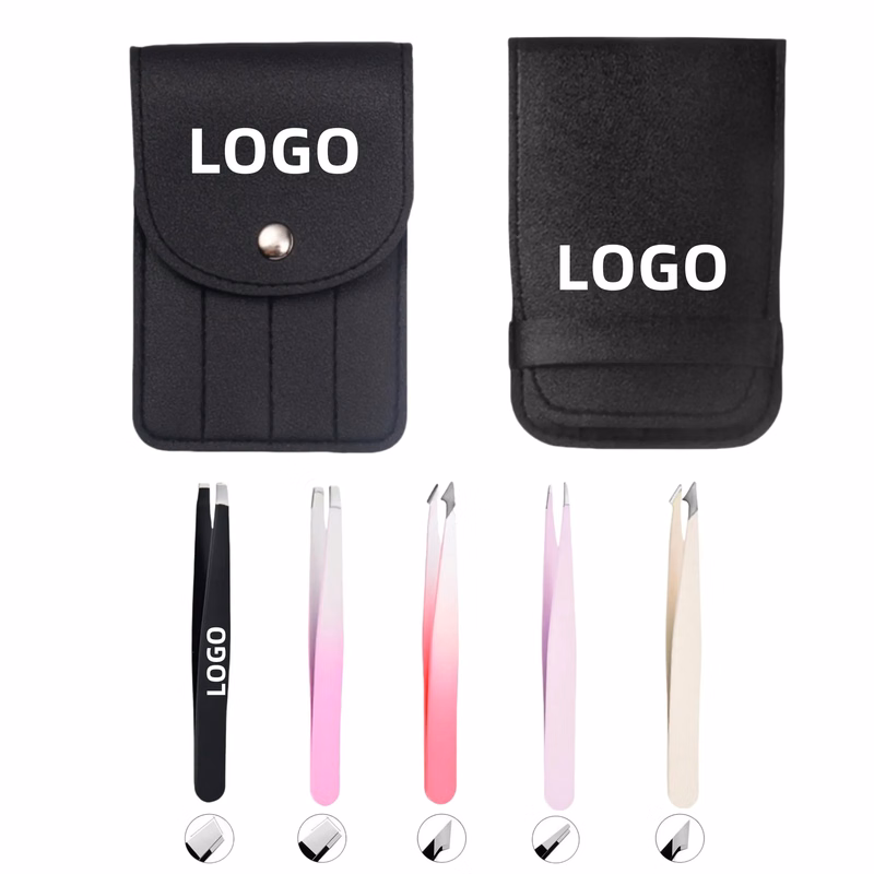 Professional Stainless Steel Eyebrow & Beard Tweezers Set