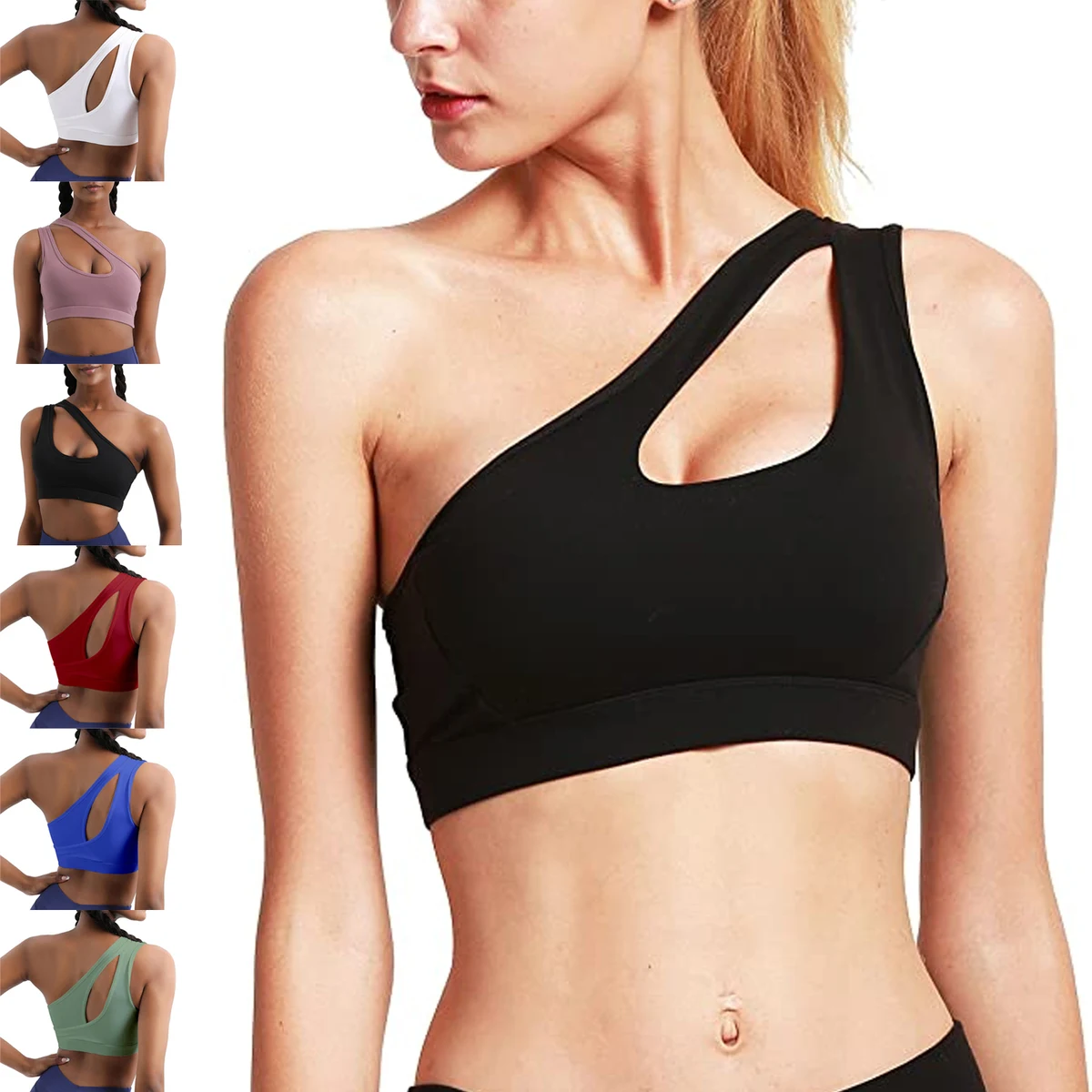 One Shoulder Sports Bra 1