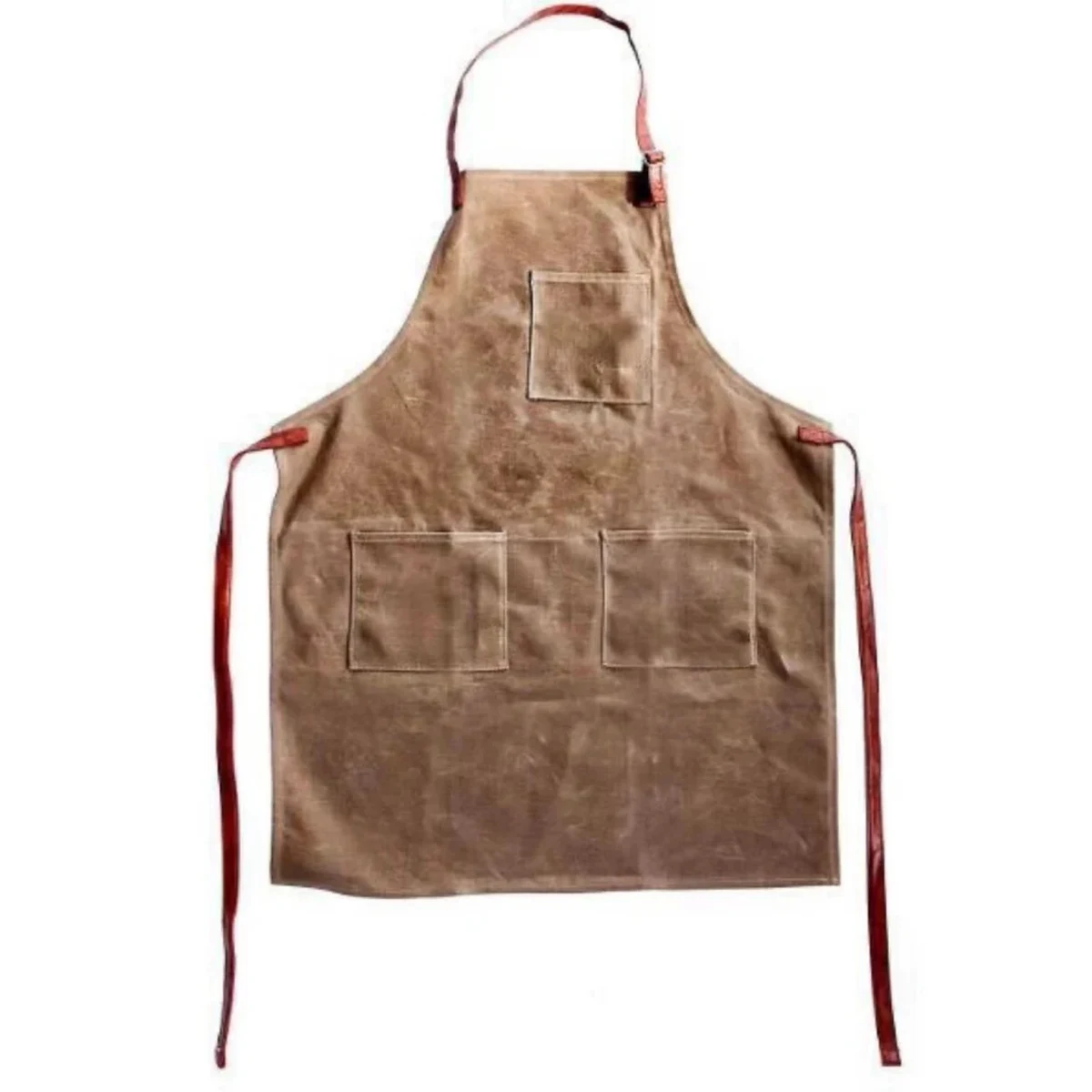 Wax Canvas Waterproof And Oil Resistant Retro High-end Apron 1