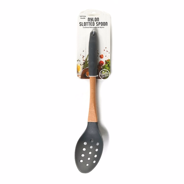 Nylon Slotted Spoons - Gray 13.11"