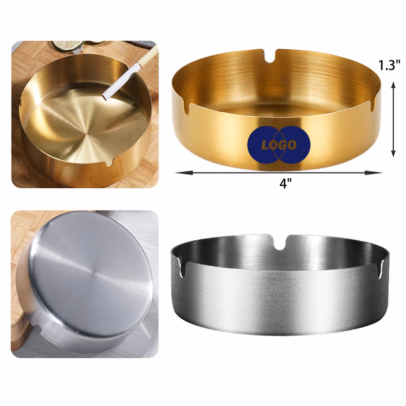 MOQ 50 PCS Practical Stainless Steel Ashtray