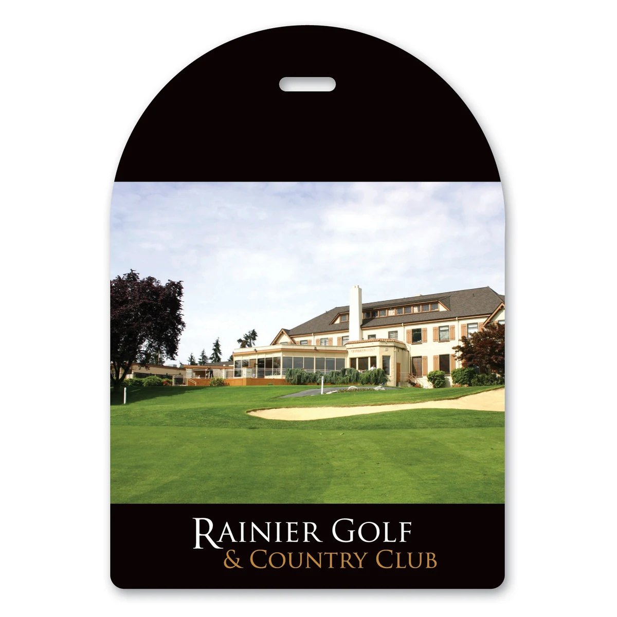 USA Made Laminated Event Tag (3.5"x5") Arch top 1
