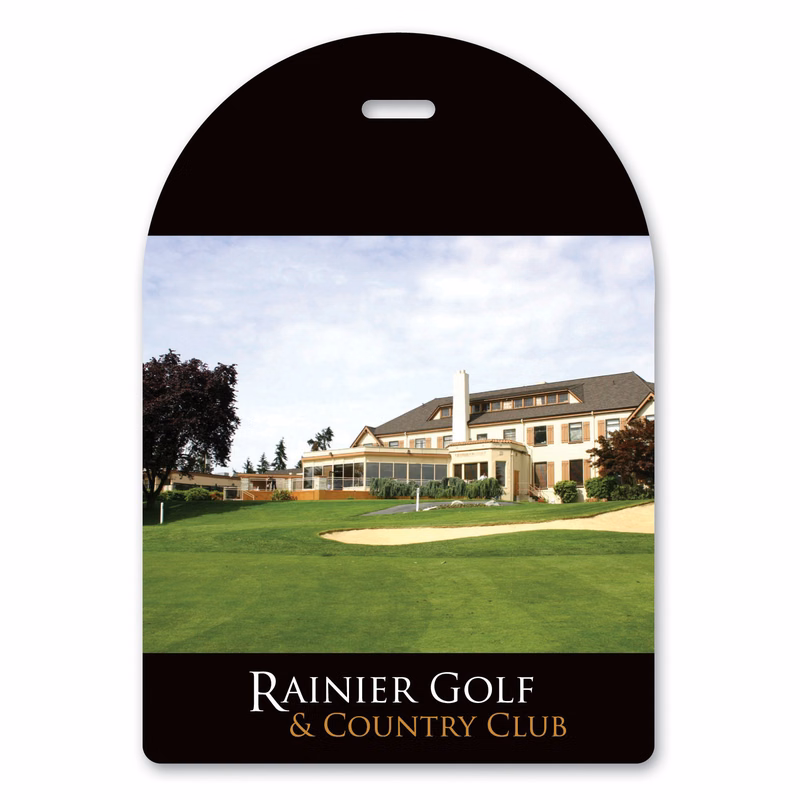 USA Made Laminated Event Tag (3.5"x5") Arch top