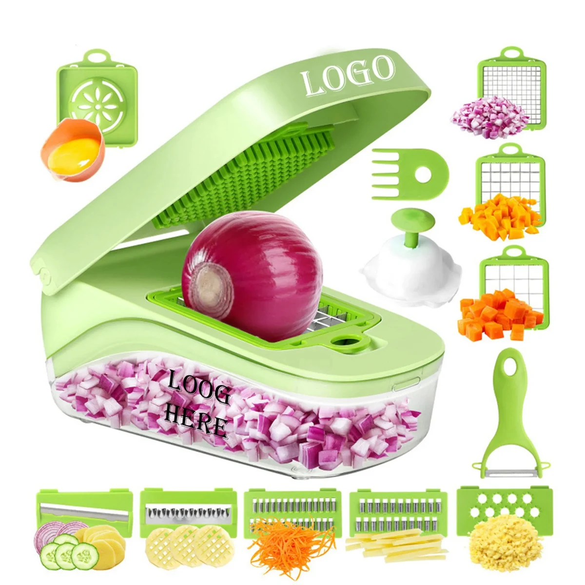 17 in 1 Multifunctional Vegetable Chopper With Container 1