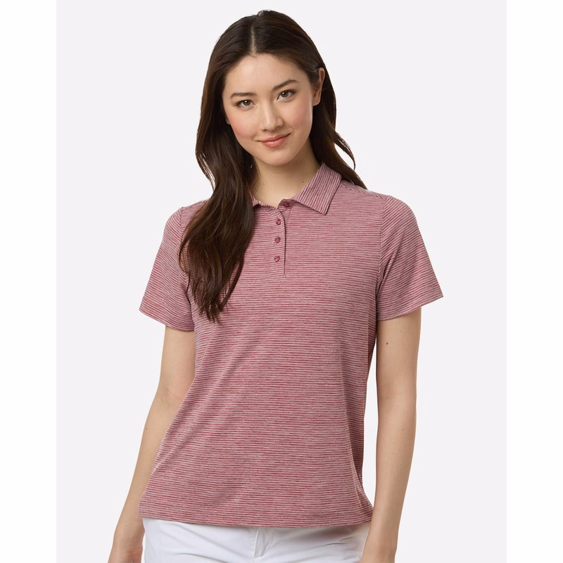 Women's Relay Heathered Stripe Polo - TT125W
