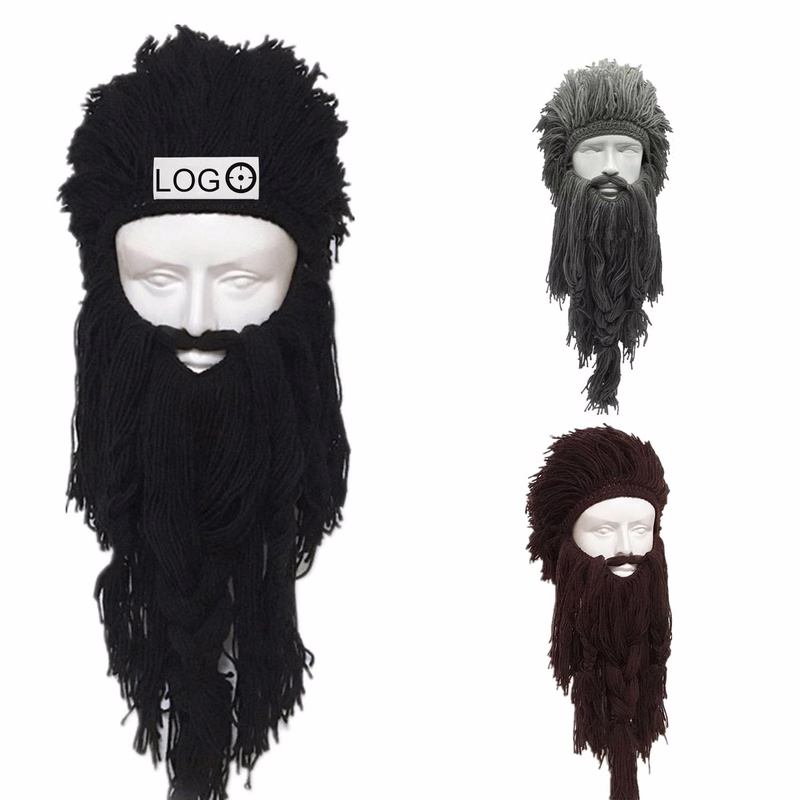 Barbarian Knit Beard Hat