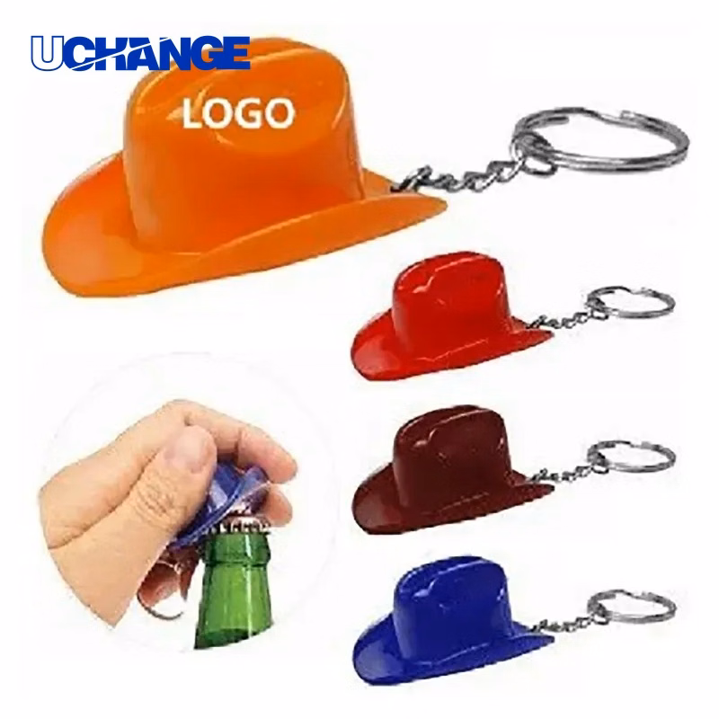 Cowboy Hat Bottle Opener Keychain Western Style Bar Tool