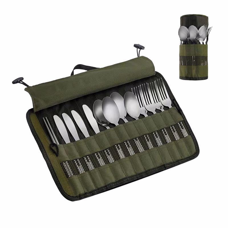 Foldable Canvas Tableware Storage Bag