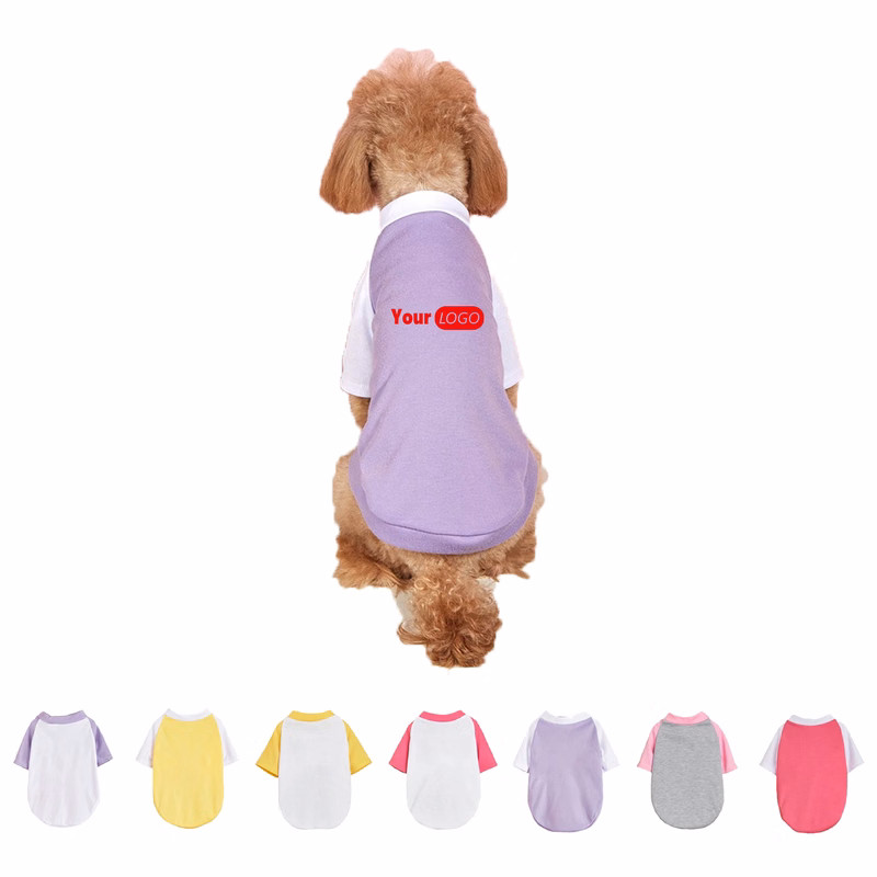 Stylish Spring/Summer Dog T-Shirt with Colorblock Design