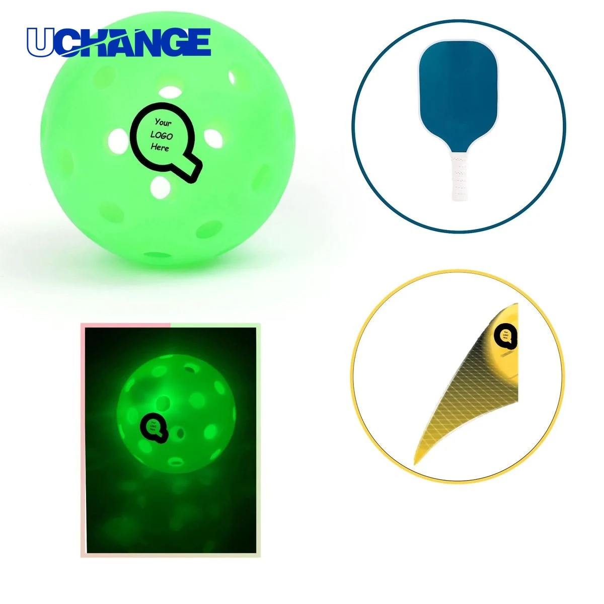 Glow TPE Forty Hole Pickleball Ball 1