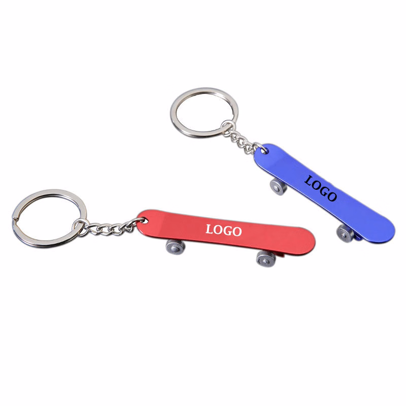 Mini-Skate Board Shaped Bottle Opener w/Keychain