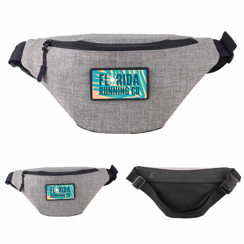Heathered Insulated Fanny Pack w/ Adjustable Waist Strap - Full Color Imprint