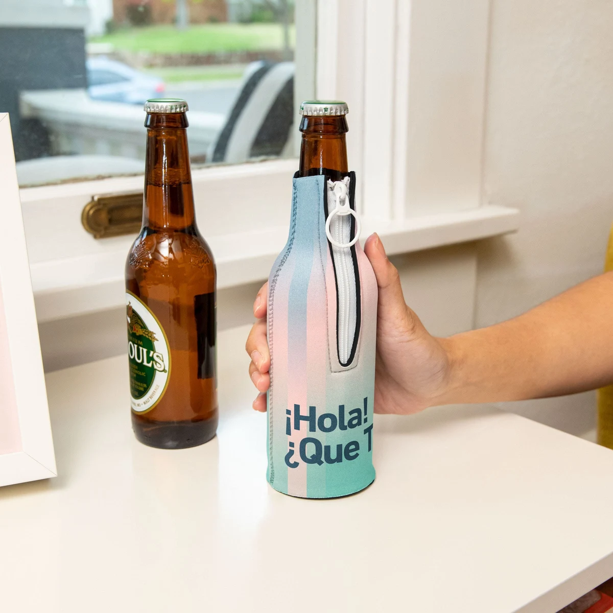 Bottle Suit 4Cp, custom koozie with logo imprint 1