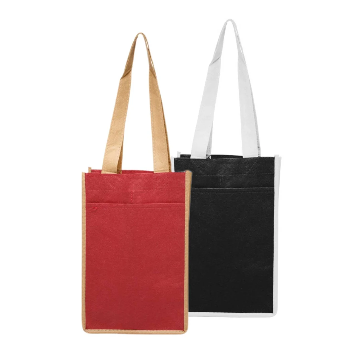 Non Woven Two Bottle Tote Wine Bag 1