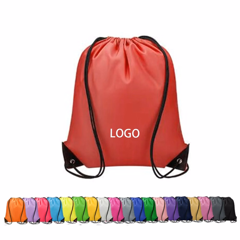 13.4"X16.9" Polyester Drawstring Bag Gym Backpacks