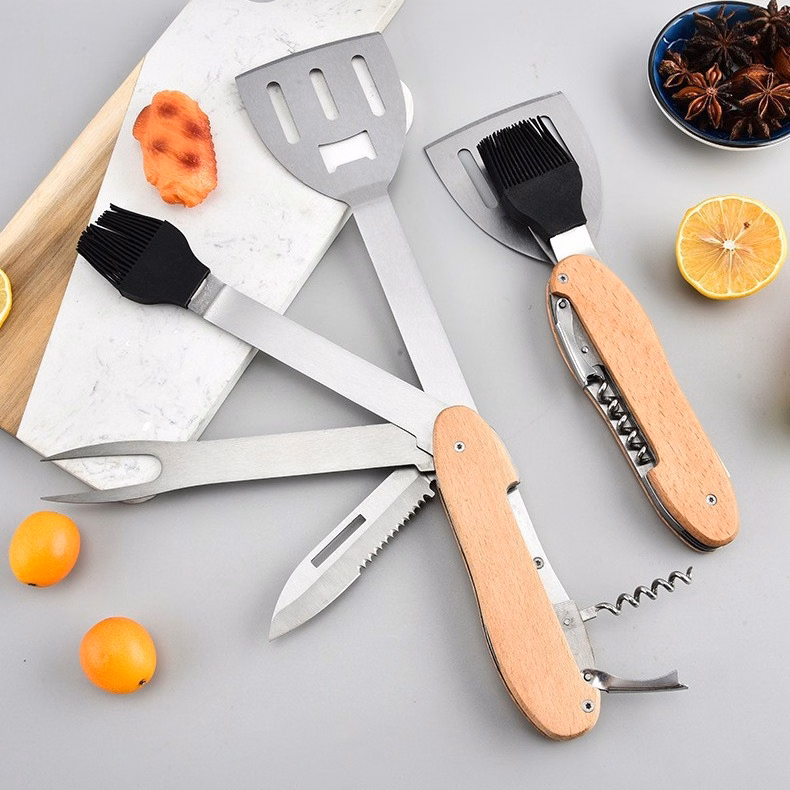 5 In 1 BBQ Grill Tool Set