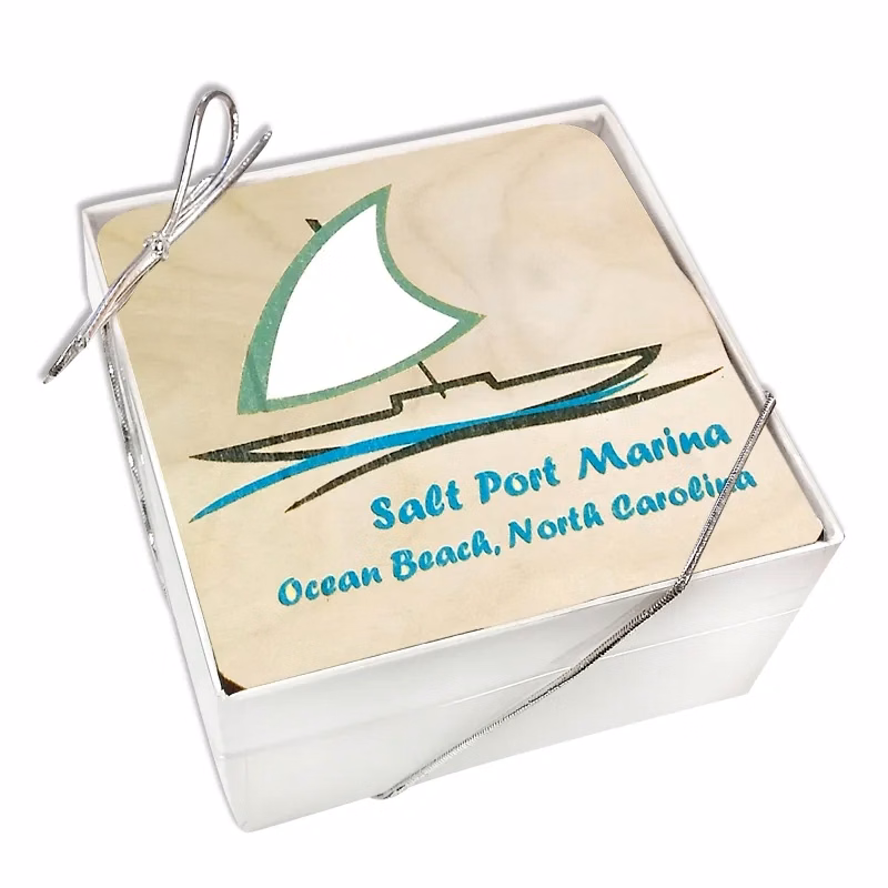 Ultra Vivid Birch Wood Coaster Set of 4