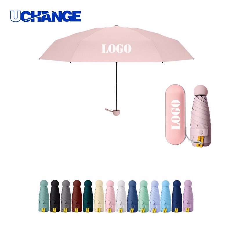 Folding Umbrella With Pocket Capsule