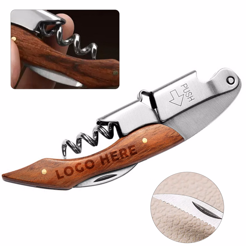Dual?Hinge Waiter Style Wine Bottle Opener