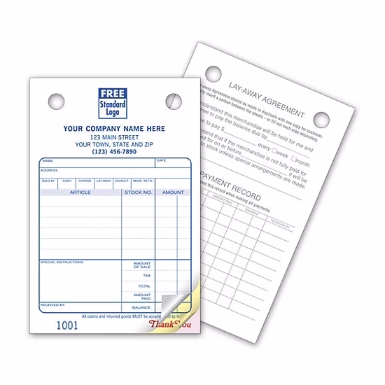 Jewelry Register Forms, Small Classic