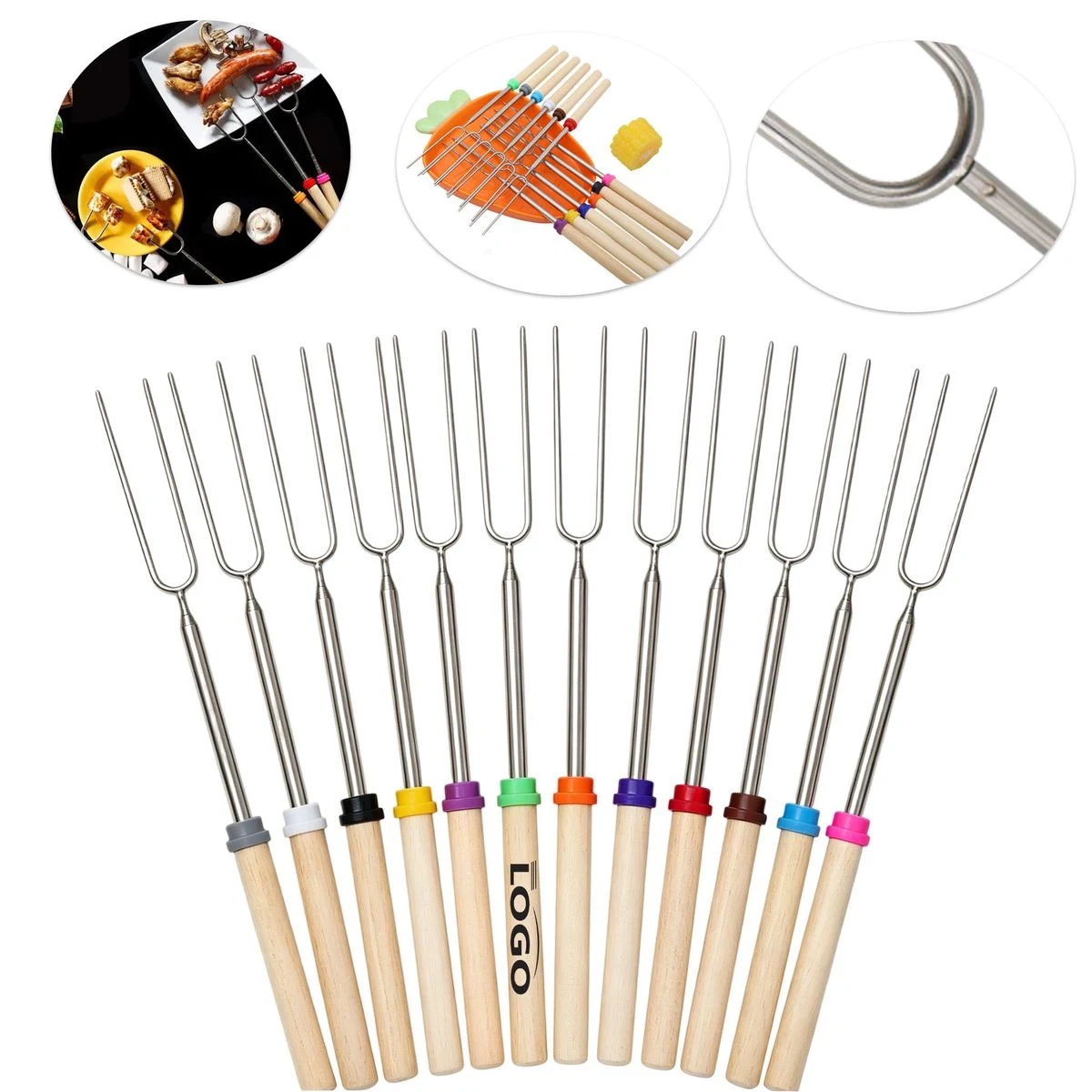 Stainless Steel Telescopic Baking Skewer 1