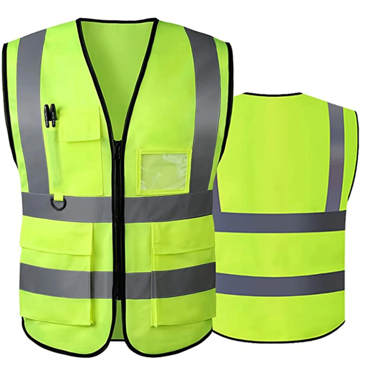 Zipper mesh reflective vest 1