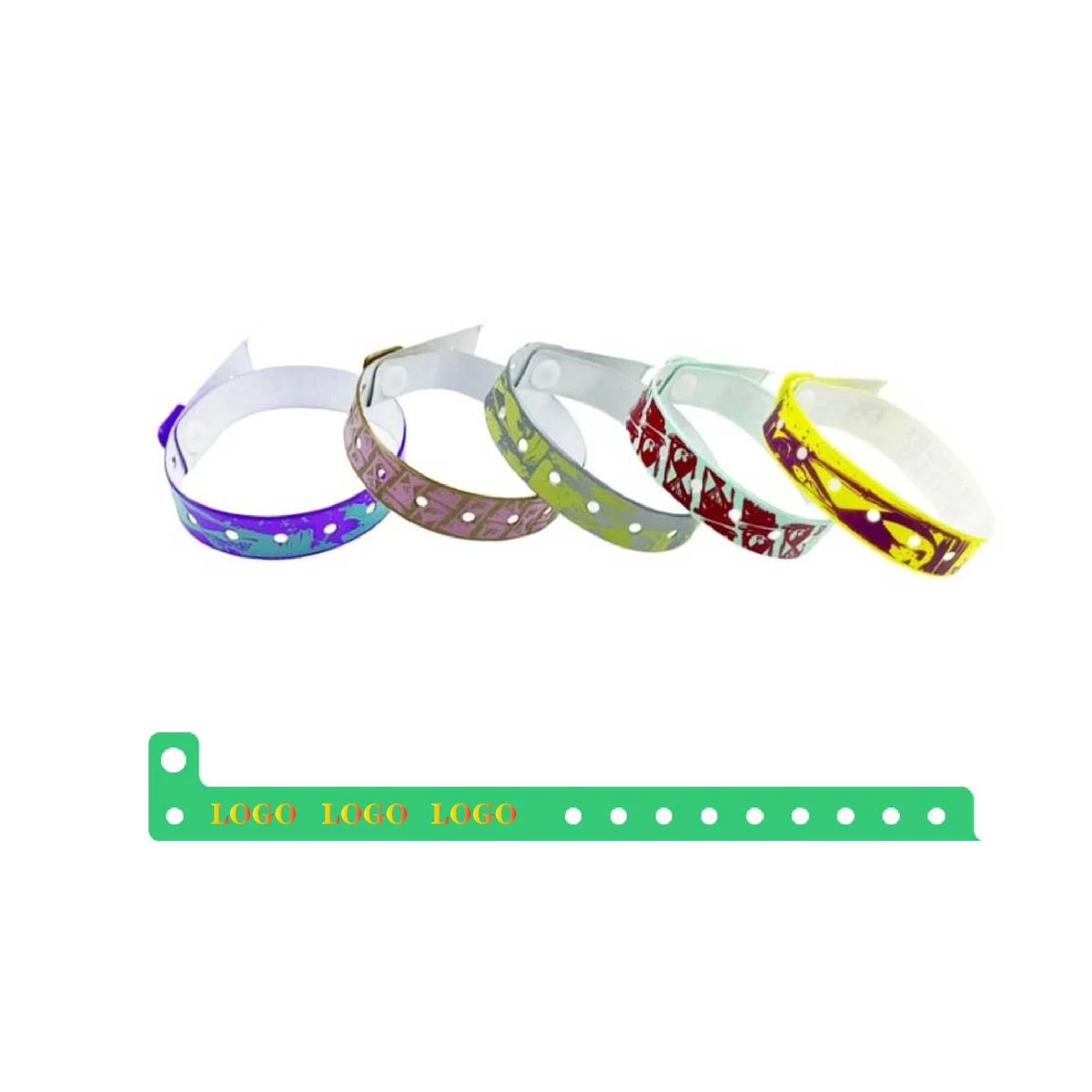 MOQ 50 pcs PVC Waterproof Buckle Wristbands 1