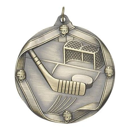 Hockey Die Cast Medal, 2 1/4" 1
