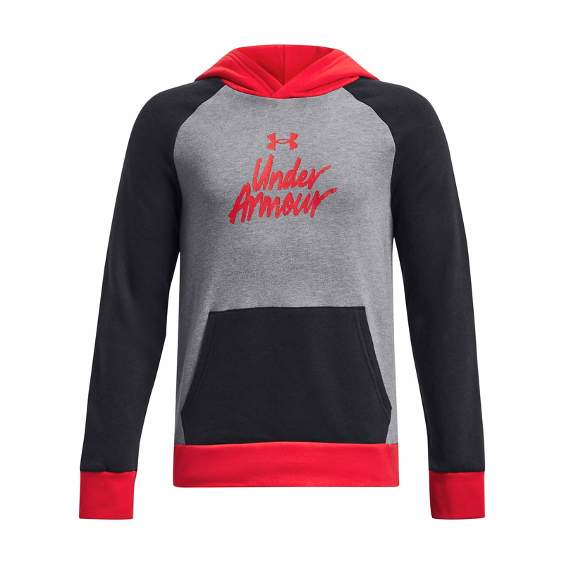 UA Rival Fleece Script Colorblock Boys' Hoodie