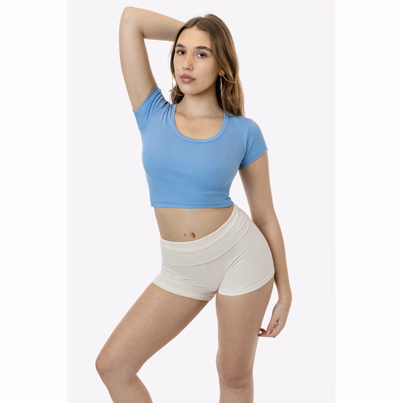 BABY RIB SCOOPNECK CROP TOP