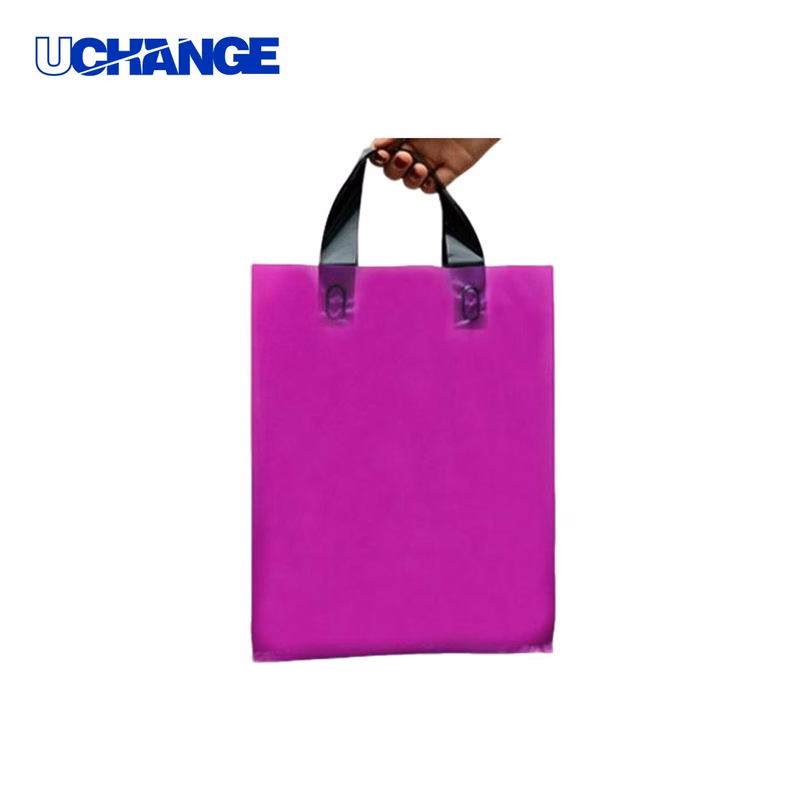 Polyethylene Soft Handle Plastic Tote Bag Carrier 13.75 x 3.95 x 9.75 Inches