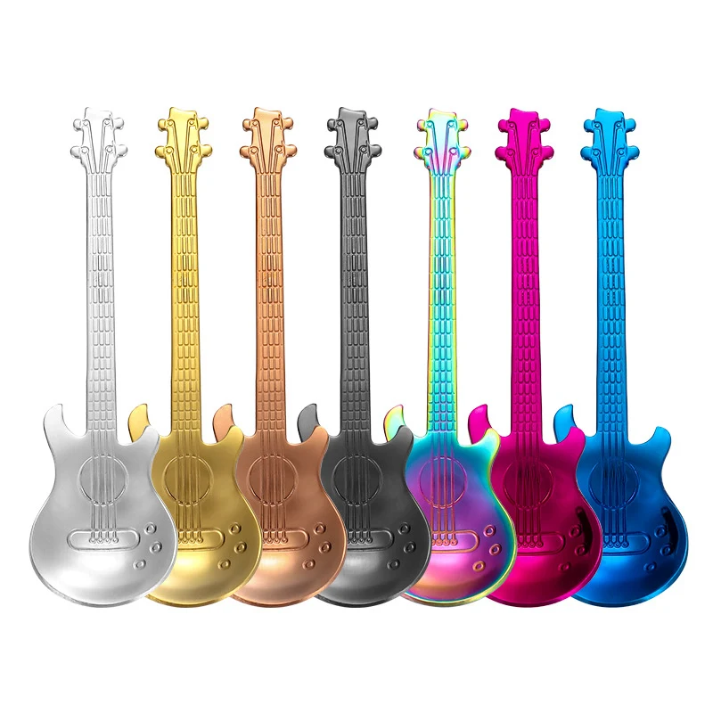Stainless Steel Musical Guitar Shaped Spoon 1