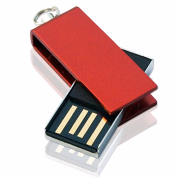 Swivel USB Flash Drive with Keyring