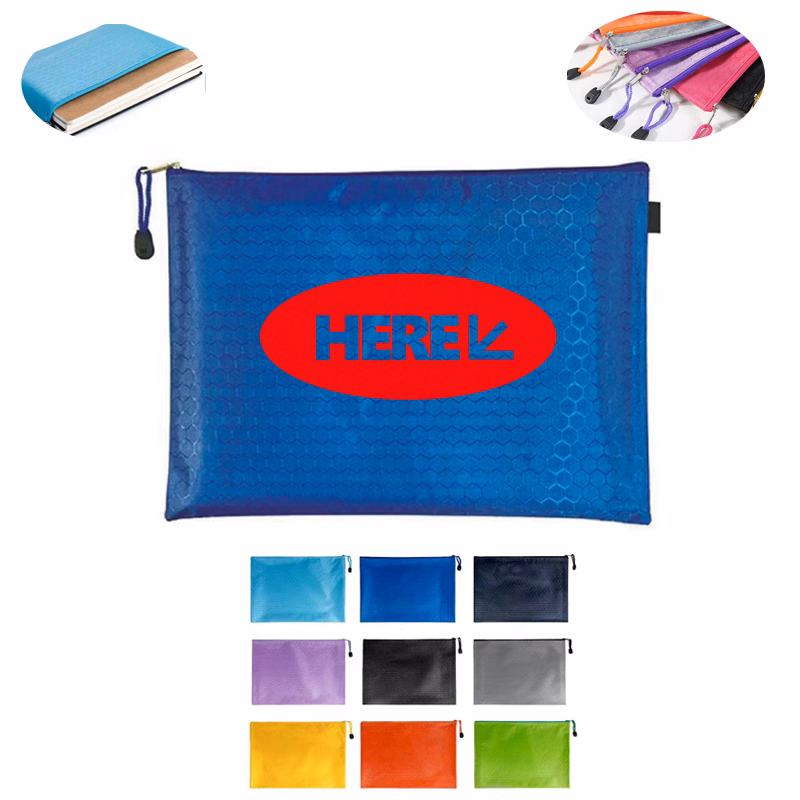 MOQ50 A4 Size Waterproof File Bag with Zipper