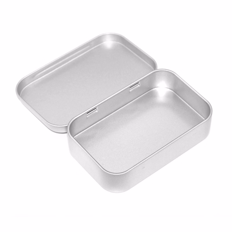 Metal Hinged Tin Box Container