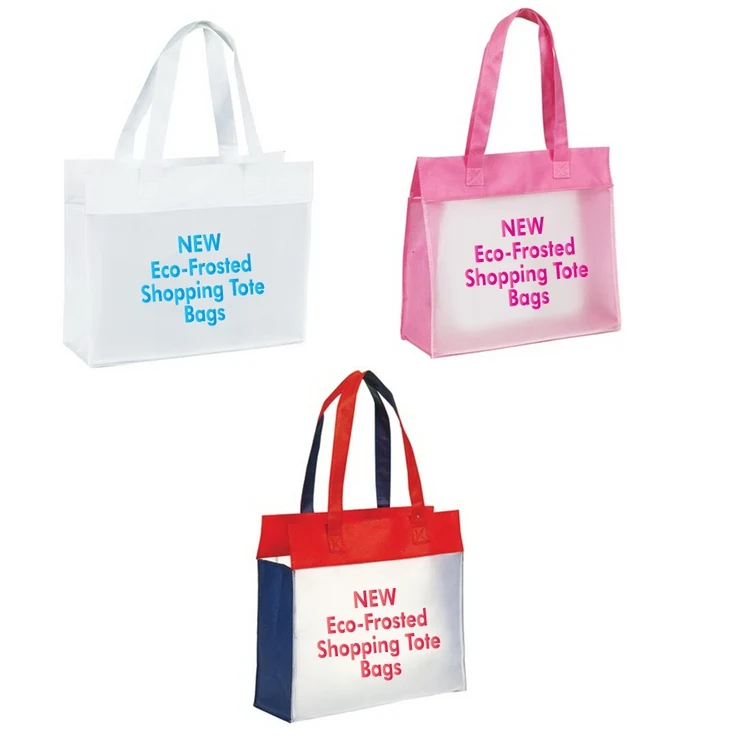 Environmental Frosted Shopping Tote Bag 1