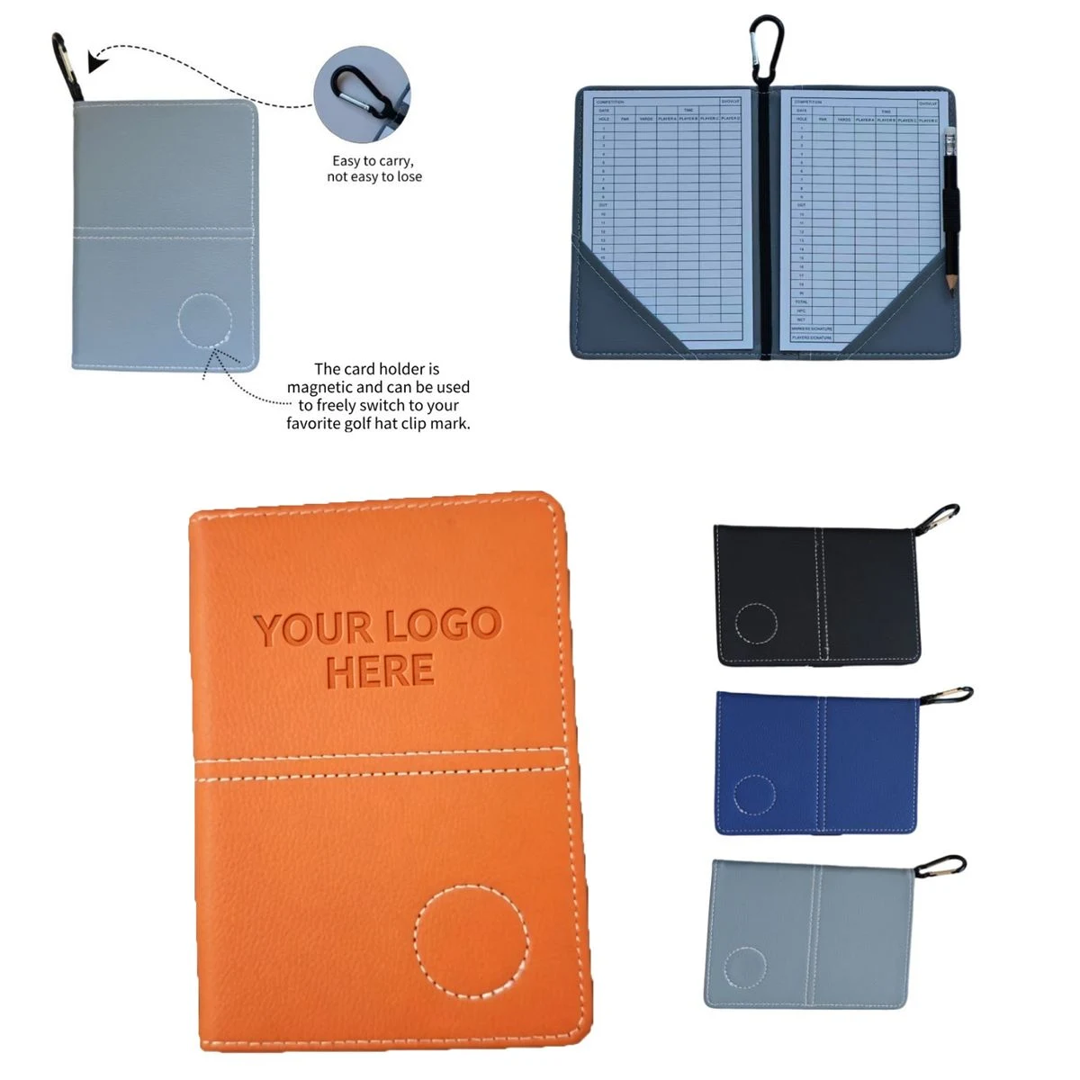 Promotional Golf Score Book With Debossed Logo For Club & Corporate Gifting 1